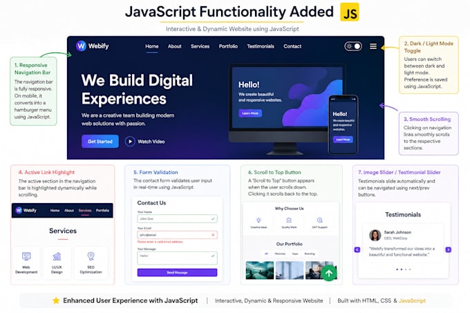 add javascript functionality to your website