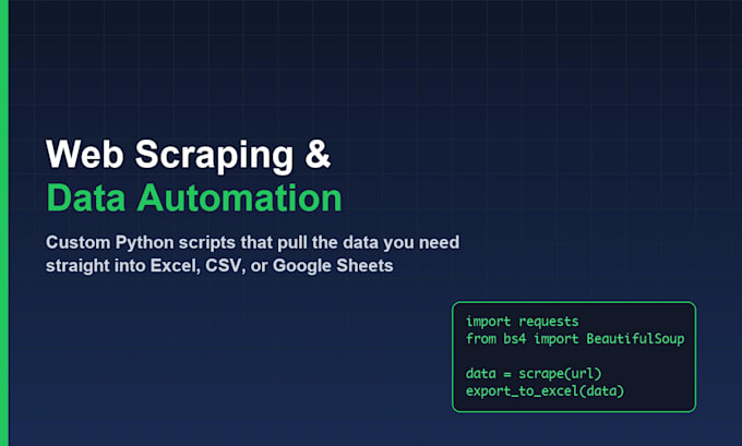 build a custom web scraper or data automation script
