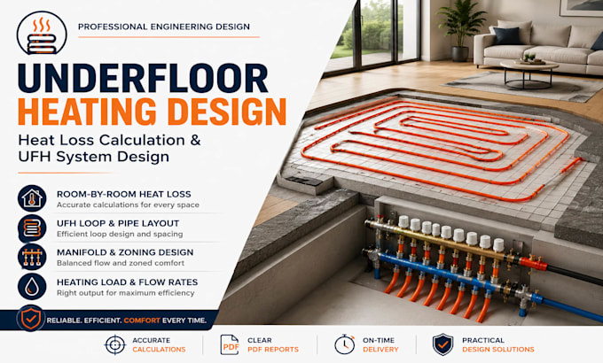 do underfloor heating system design with heat loss calculations