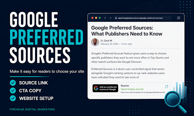 add a google preferred sources button to your website
