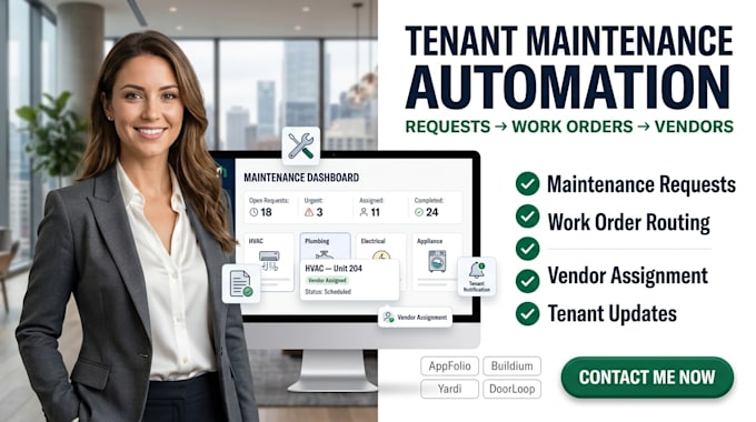 automate tenant maintenance requests for property managers