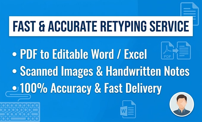 retype scanned documents, handwritten notes, and pdfs
