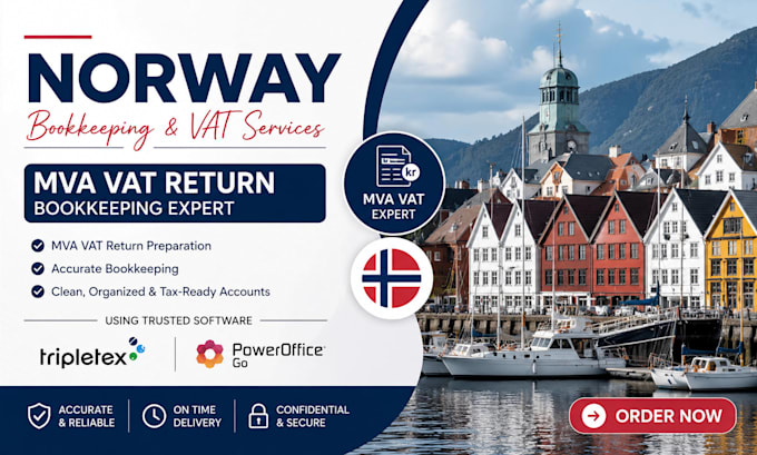 do norway mva vat return, bookkeeping in tripletex and poweroffice