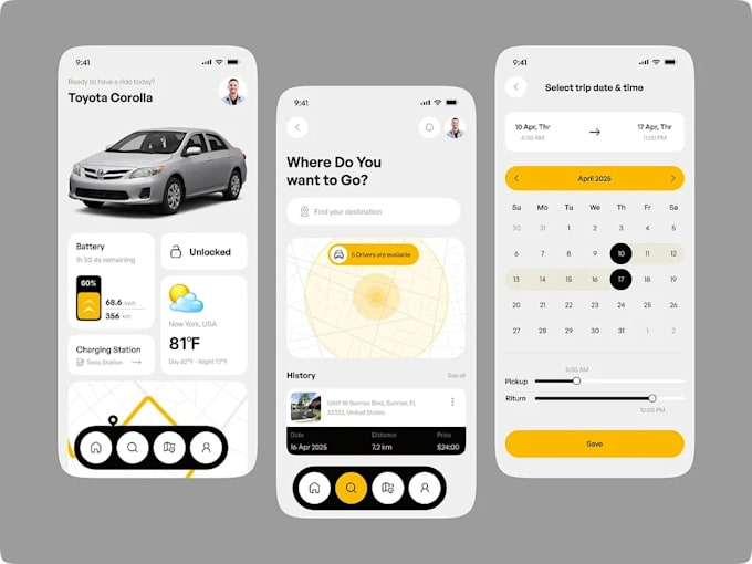 develop app for delivery and booking