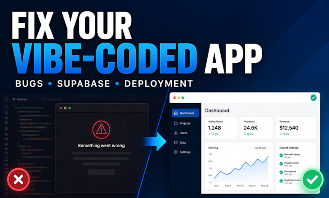 fix bugs and errors in your vibe coded app or website