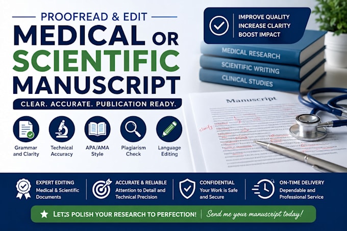 proofread, edit medical manuscript, journal editing, scientific, apa, ama