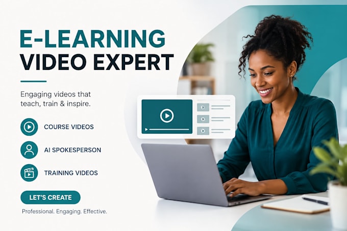 create ai elearning course videos, training videos, animated explainers