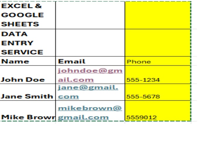 do excel data entry and google sheets cleanup