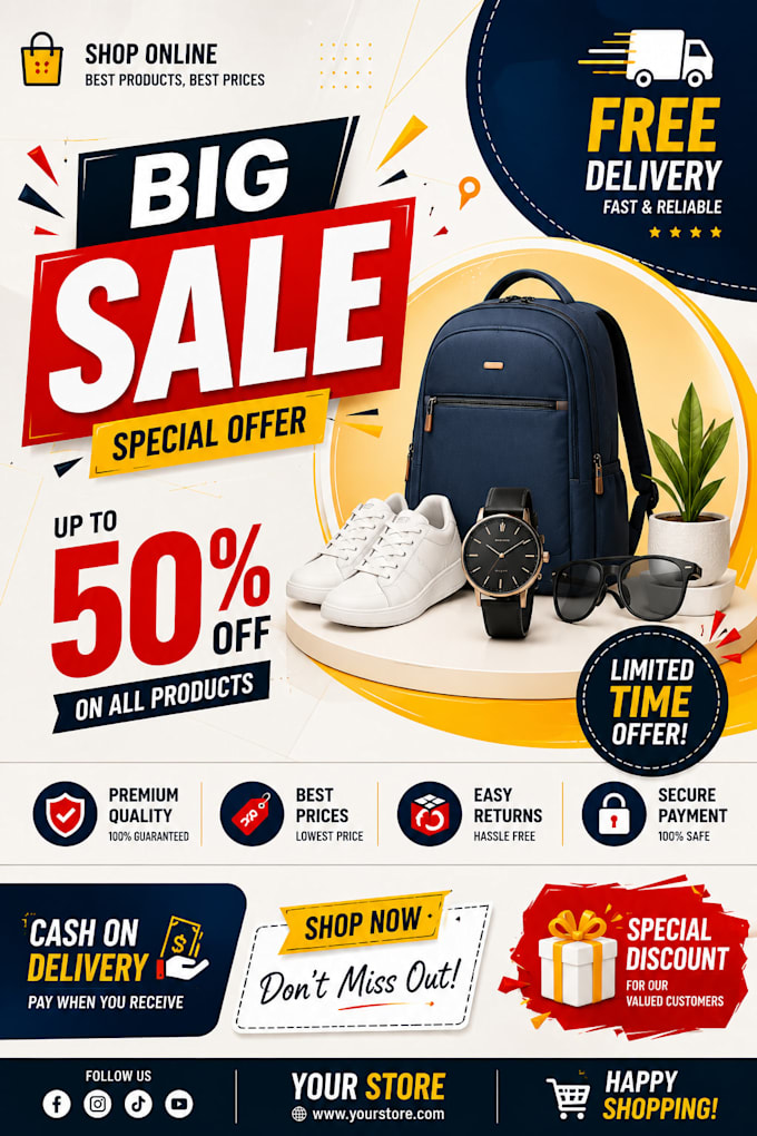 design professional social media ads and ecommerce banners