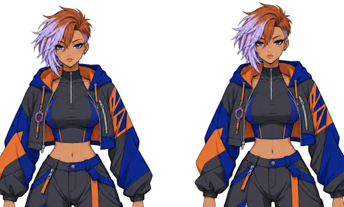 design vtuber model and do vtuber rigging for live2d model