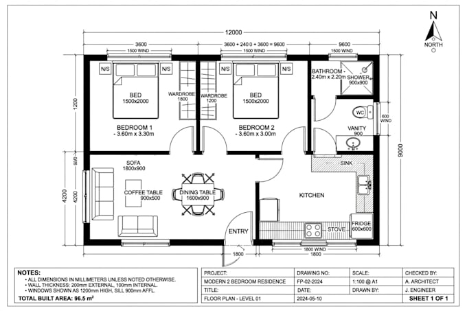 create professional autocad 2d drawings