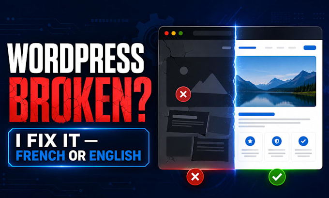 fix your wordpress website in french or english
