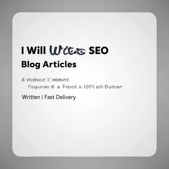 write SEO blog posts and website articles