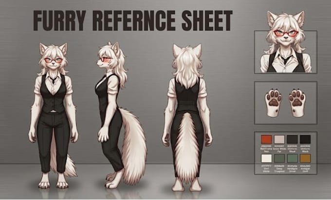 furry reference sheet fursona ref sheet furry ref sheet anthro character art