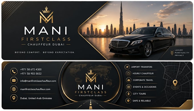 create a modern and professional bussiness card