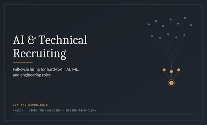 help with recruiting for tech ai and engineering roles