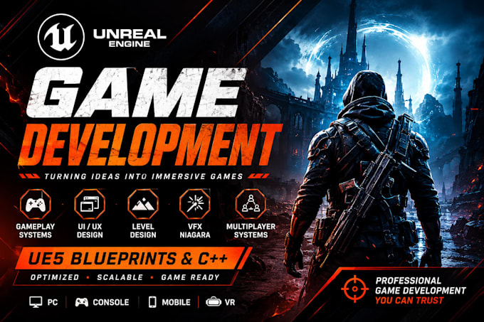 do unreal engine game development, create unreal engine game, ue5 blueprints