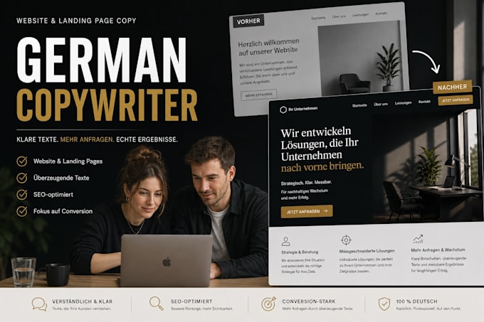 write or rewrite german SEO website content that converts