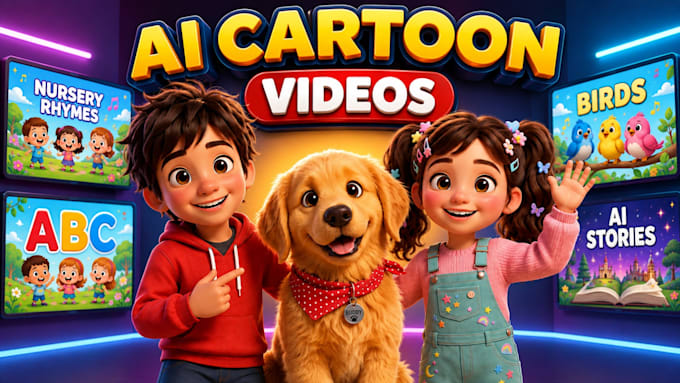 create 3d ai cartoon video animation for youtube