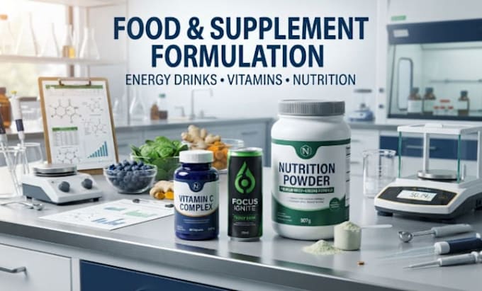 formulate food, energy drinks, vitamins and nutritional supplements