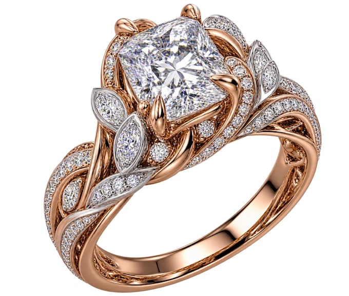 design jewelry, custom ring design, 3d cad modeling and realistic rendering