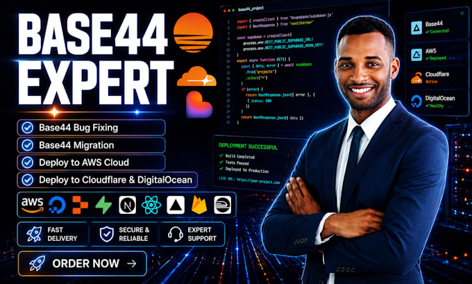 base44 bug fixing base44 expert base44 migration deploy base44 to aws cloudflare