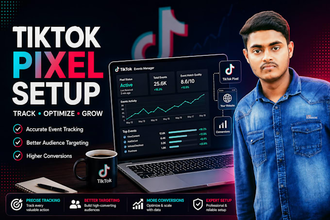 setup tiktok pixel and events API for accurate tracking