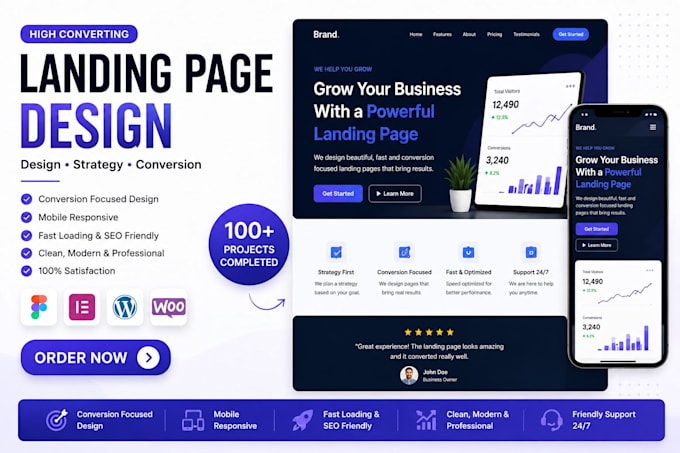 design a conversion focused landing page