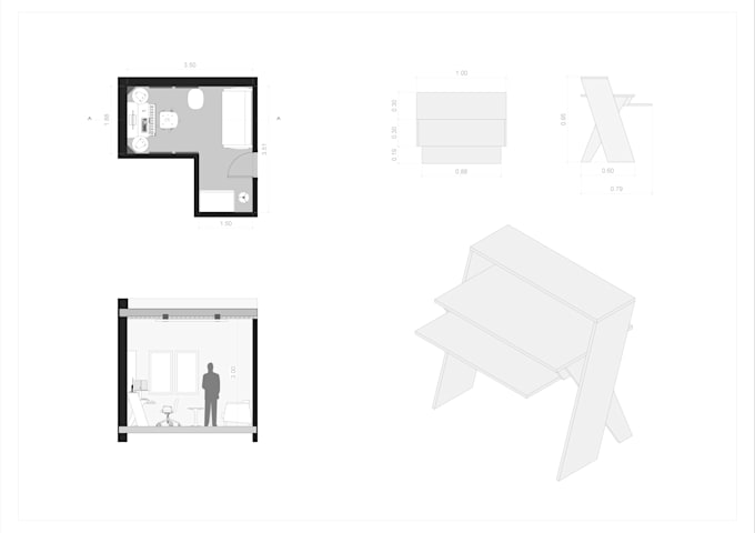 create an architectural plan based on a sketch