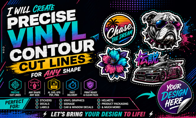 create precise vinyl contour cut lines