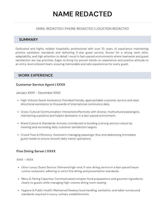 professionally format and redesign your resume or CV