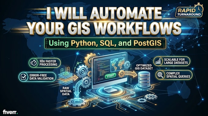 automate gis workflows using python, sql and postgis