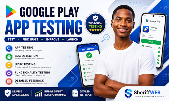 provide 12 real testers for google play closed testing