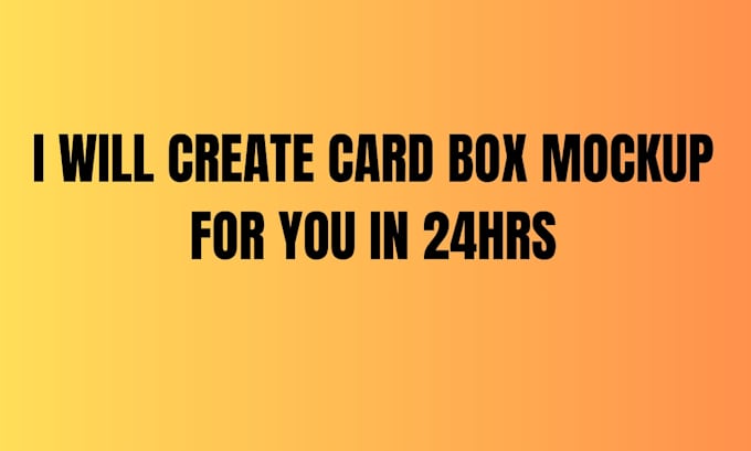 do card mockup box illustration for you