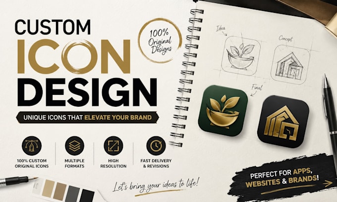 create custom icon favicon for app websites custom icon set