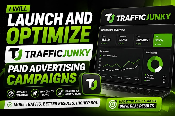 launch and optimize trafficjunky paid advertising campaigns
