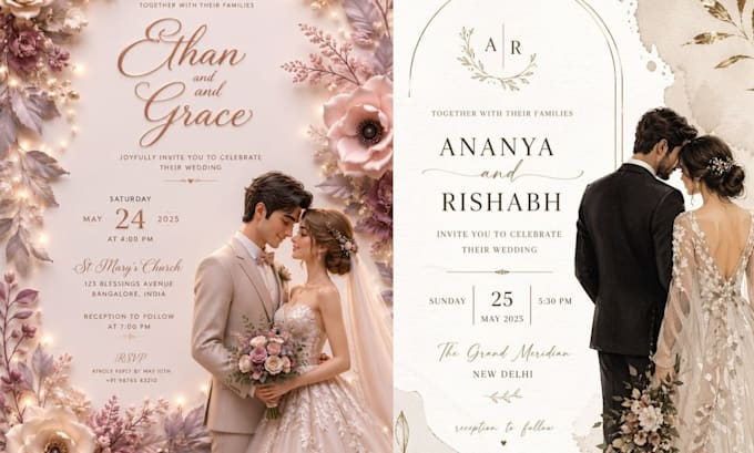 create groom card bridal card