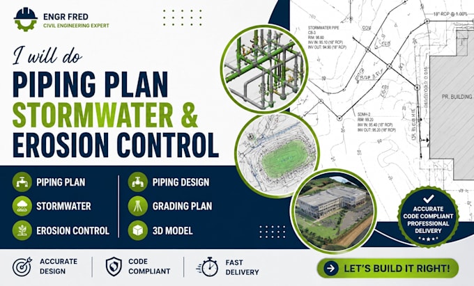 do piping plan, stormwater, erosion control, piping design, grading plan