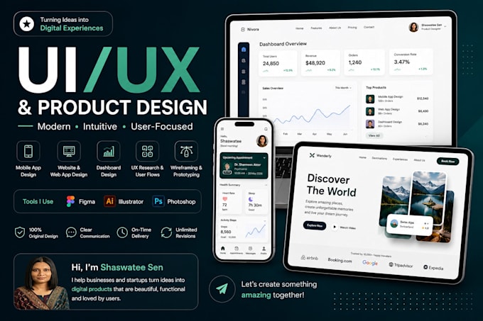 create premium UI UX designs for web and mobile