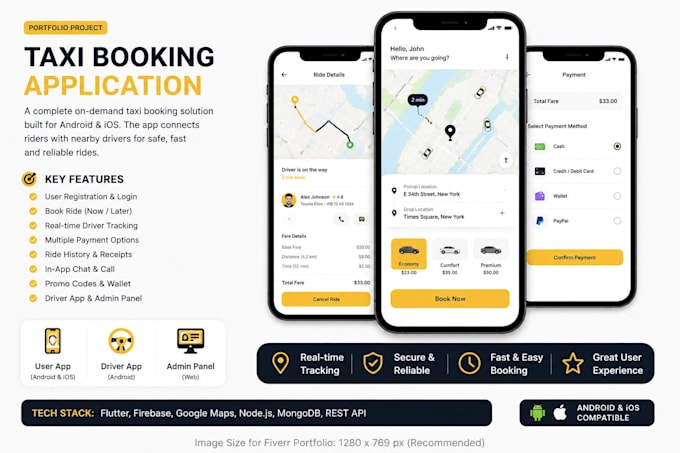 offer taxi booking ride sharing mobile app