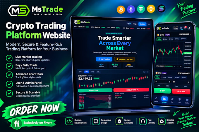 build a professional crypto trading platform website