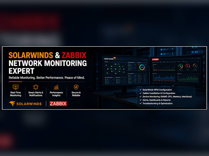 manage and support solarwinds and zabbix