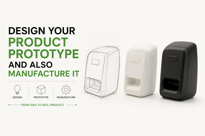 design your product prototype and also manufacture it