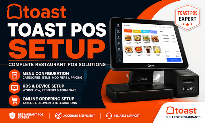 toast pos for restaurant menu, modifiers and online ordering