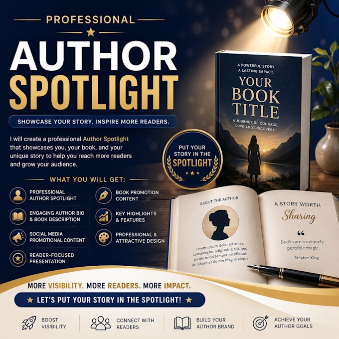 promote your book with a professional author spotlight