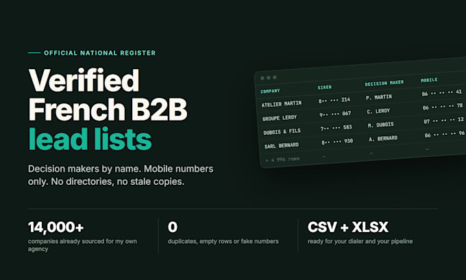 build a verified french b2b lead list
