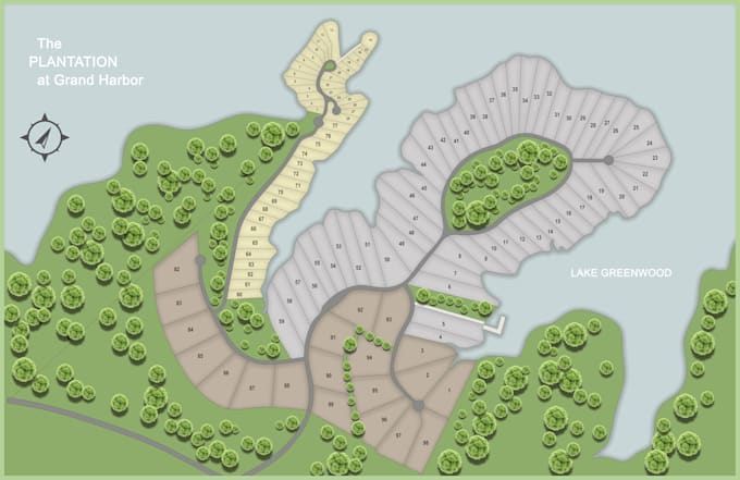 render site plan, plat map, subdivision and landscape plan