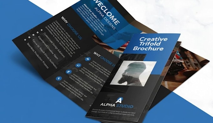 create digital brochure, pdf design and custom trifold brochure design