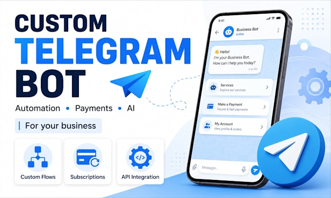 build a custom telegram bot with automation, payments and ai