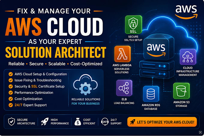 fix and manage your AWS cloud as your expert solution architect